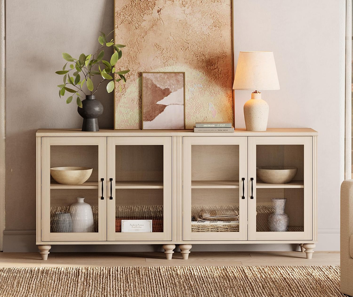 Vintage Collectible Furniture - Buffet de rangement en bois avec