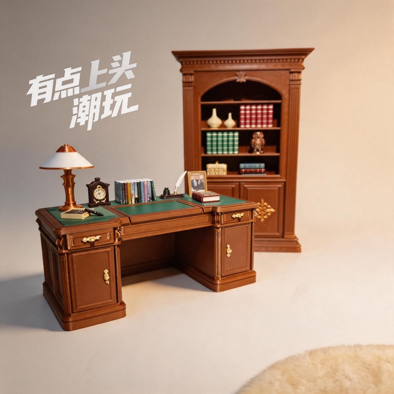 Vintage Collectible Furniture - Ensemble de chaises de bureau miniatures