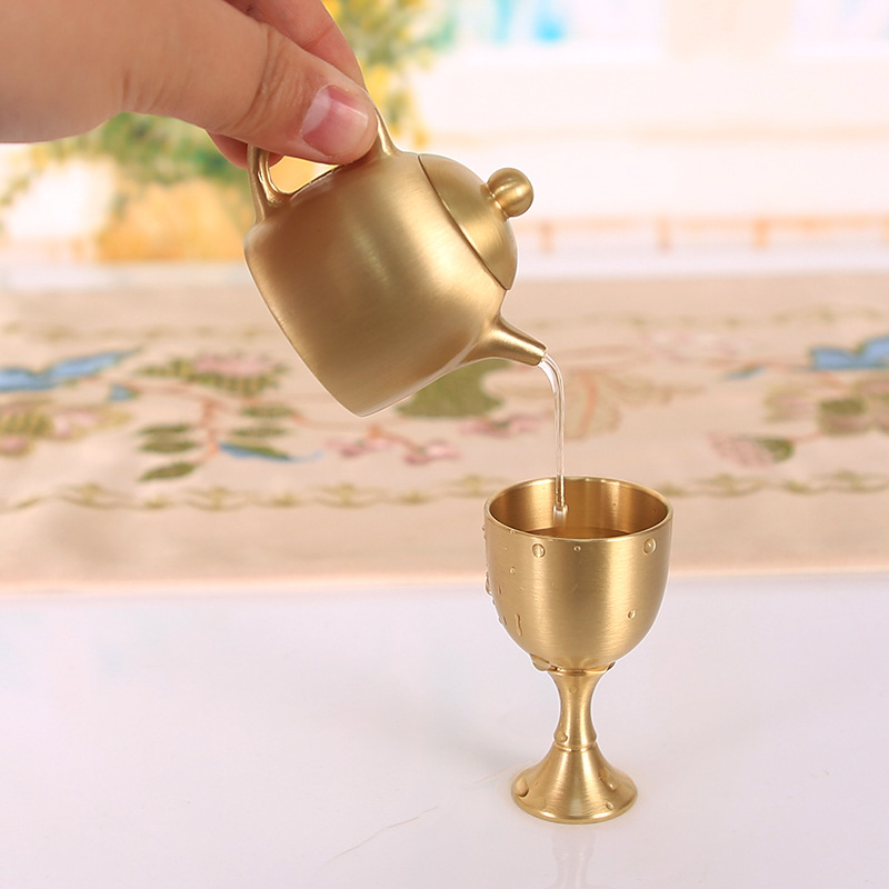 Mini théière en laiton, décora - Vintage Collectible Furniture avis et prix