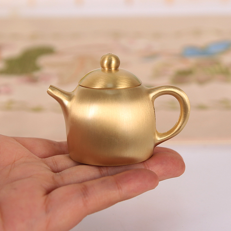 Mini théière en laiton, décora - Vintage Collectible Furniture avis et prix