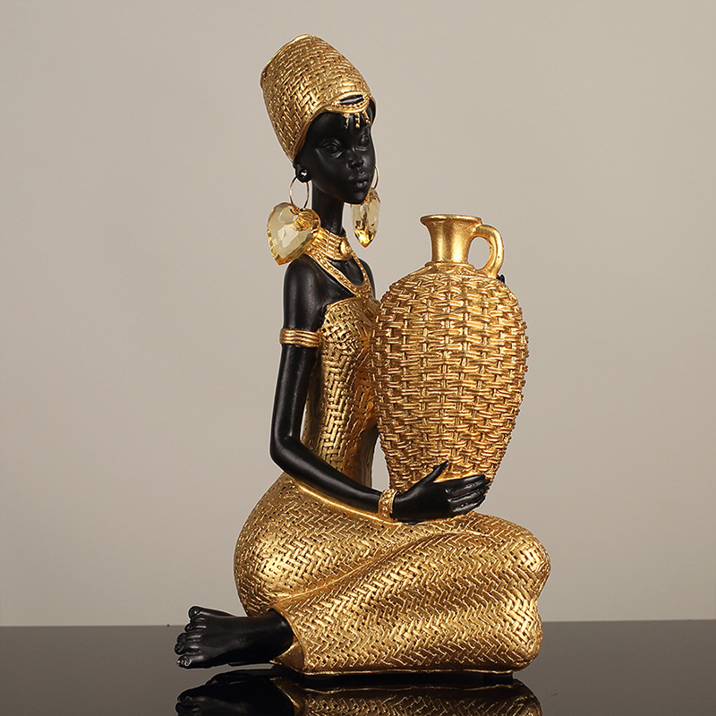 Sculpture de Fille Africaine T - Vintage Collectible Furniture avis et prix